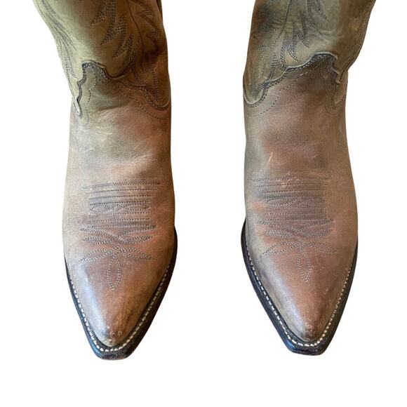 Justin Western Cowboy Boots‎ Brown Leather 7.5 C USA main image 10